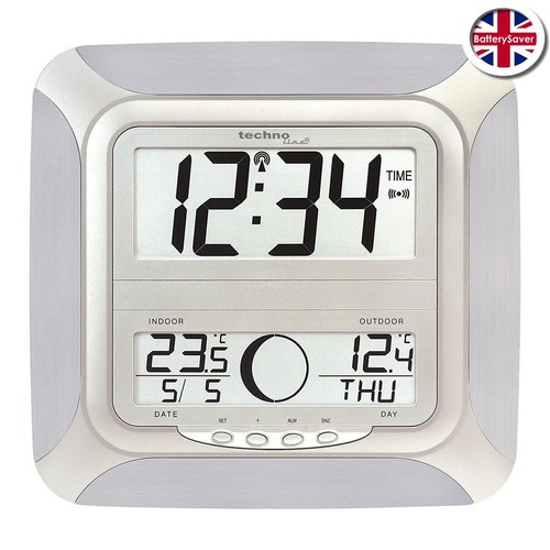 Technoline WS8118 Digital Wall Clock Outdoor temperature and