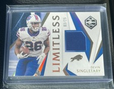 2020 Panini Limited Devin Singletary /25 Limitless Materials Gold