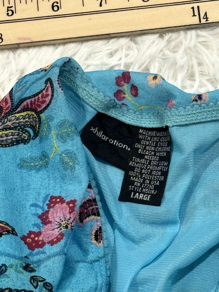 Falda y2k Fairy Paisley Talla L Elástica Funky Volantes Cottage Core Boho Barbie Foto 4 de 4