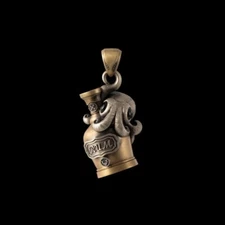 Octopus Capsule Pendant Necklace for Men,Pet Ashes Urn Holder Keepsakes Jewelry