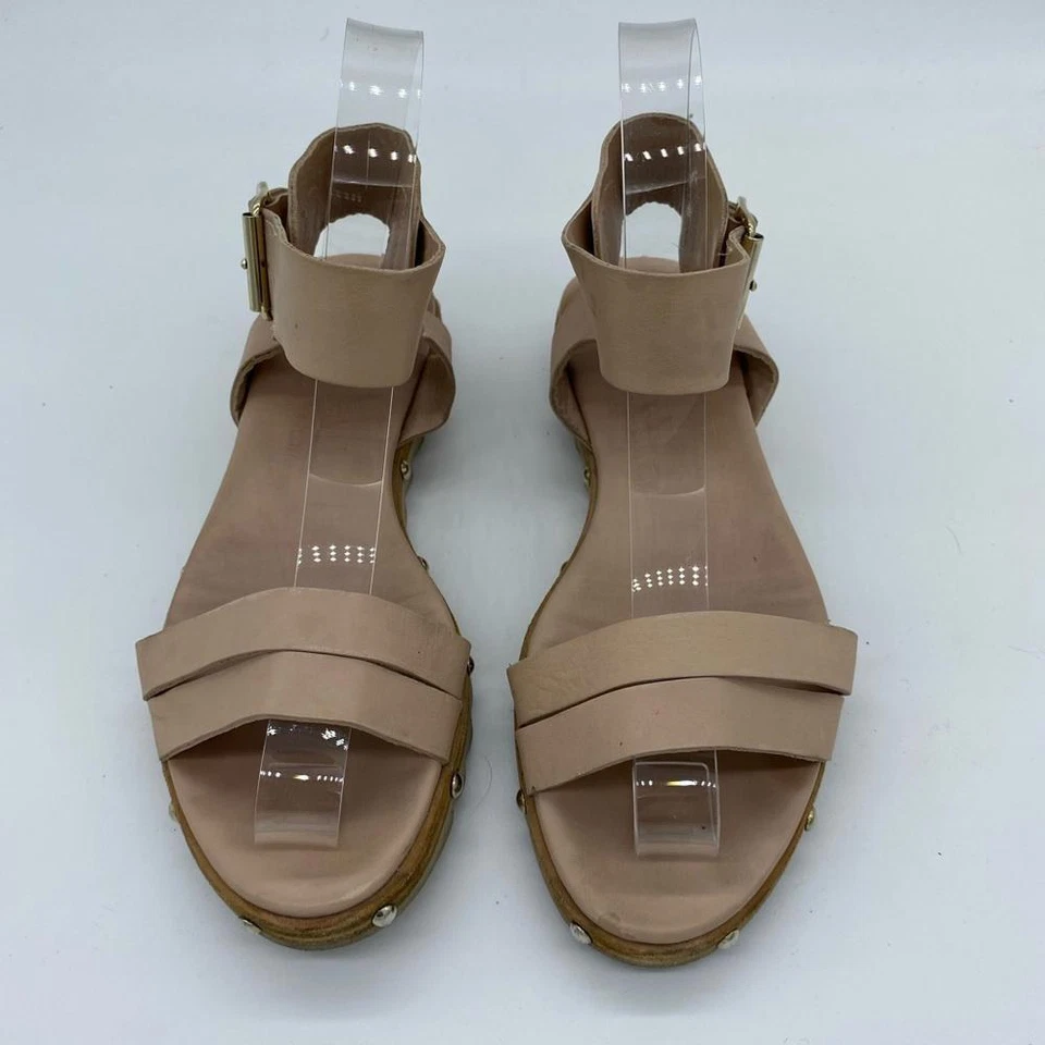 Sandálias femininas AGL Gladiador couro cravejado alça no tornozelo marrom bronzeado 36 6 - Imagem 4 de 4
