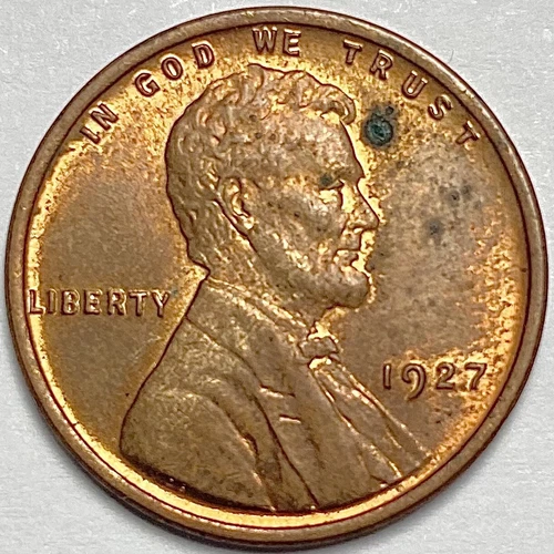 1927 Wheat Cent BU RB Nice Coin With Some Luster!