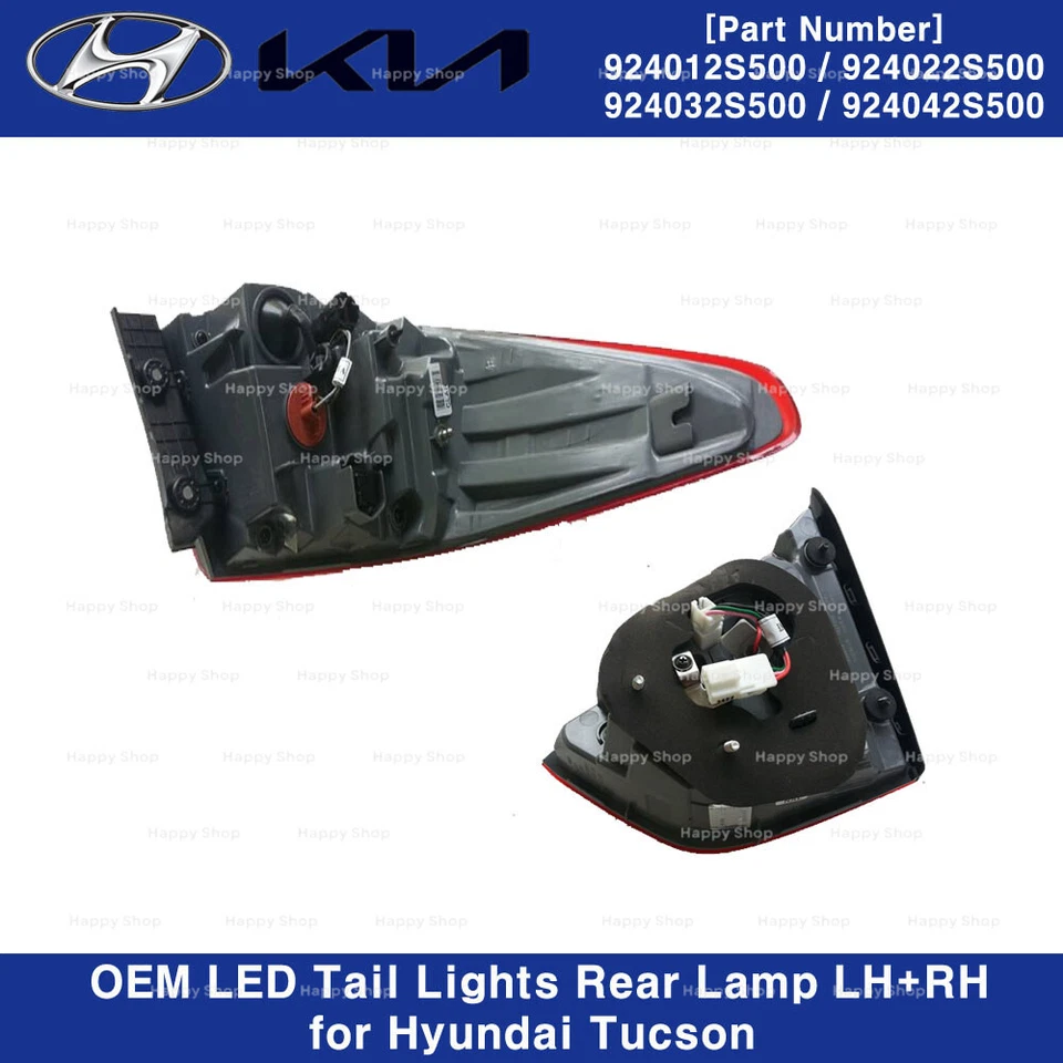 正品零件 LED 尾灯后灯套装适用于现代图森 ix35 2011 - 2015 — 第 3/4 张图片