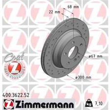 2x ZIMMERMANN Sport Z Bremsscheibe 400.3622.52