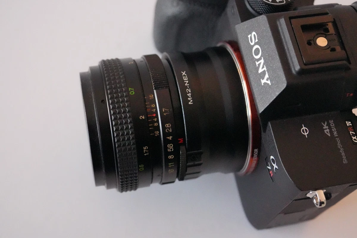 COSINA COSINON 1:1.7 50mm AUTO MC PRIME LENS.M42 MOUNT + adapter Sony E-Mount