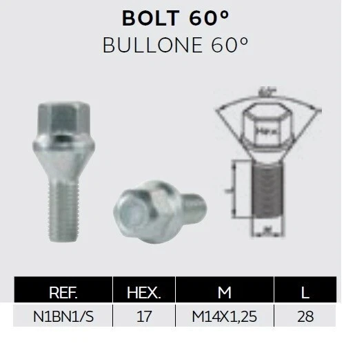 Kit 20 Bulloni Fissaggio Ruota Per MINI Modelli Dal 2007 Cerchi In Lega e Ferro - Immagine 4 di 4