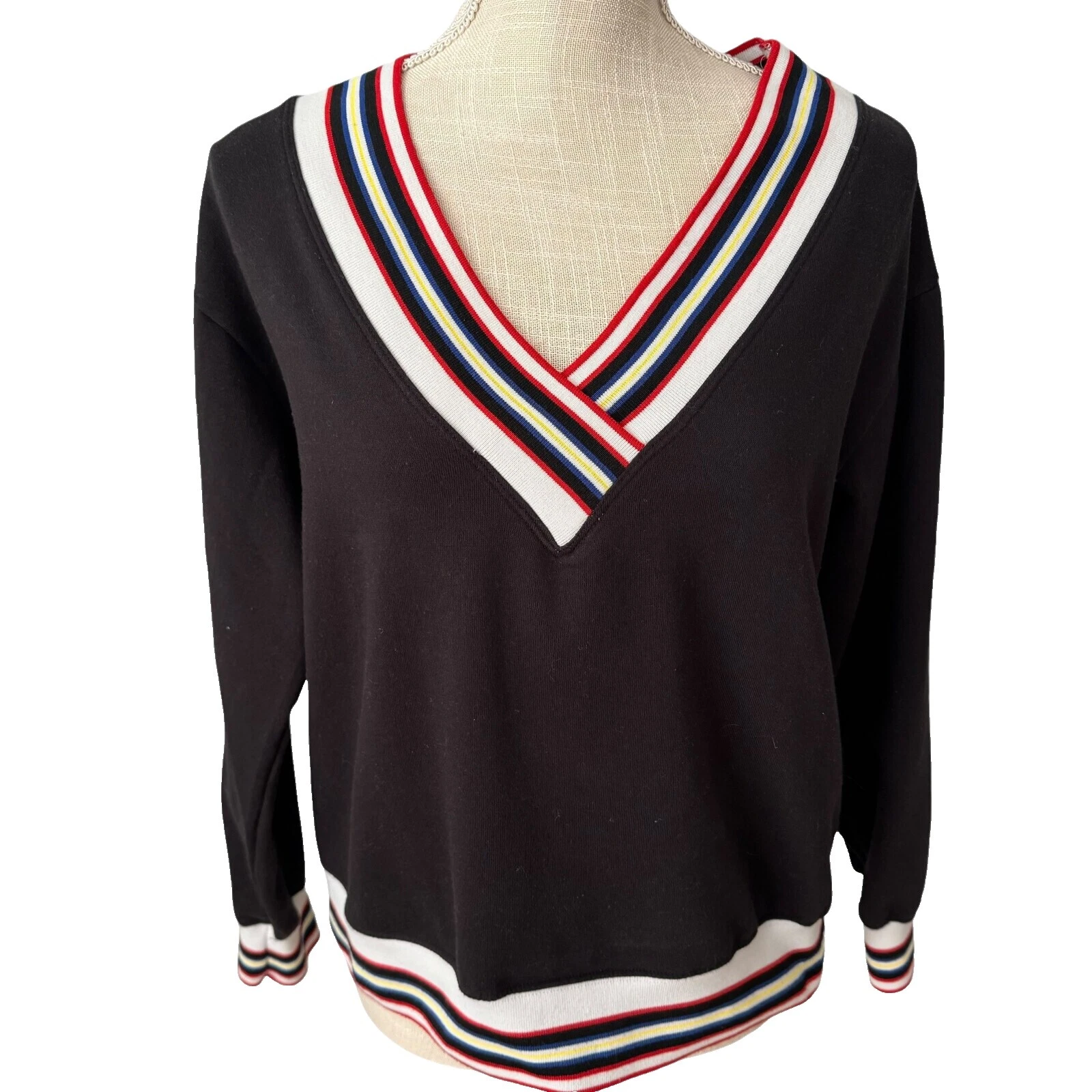 Suéteres femininos listrados Rebecca Minkoff