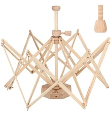 Olikraft Wooden Umbrella Yarn Swift  Lightweight Reverse For Knitting Crocheting