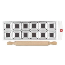 Moule à Raviolis avec Rouleau à Pâtisserie, Lot de 2 Moules a Chaussons Acier...