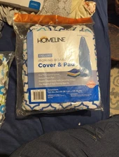 Homeline Deluxe Ironing Board Cover And Pad Blue And White