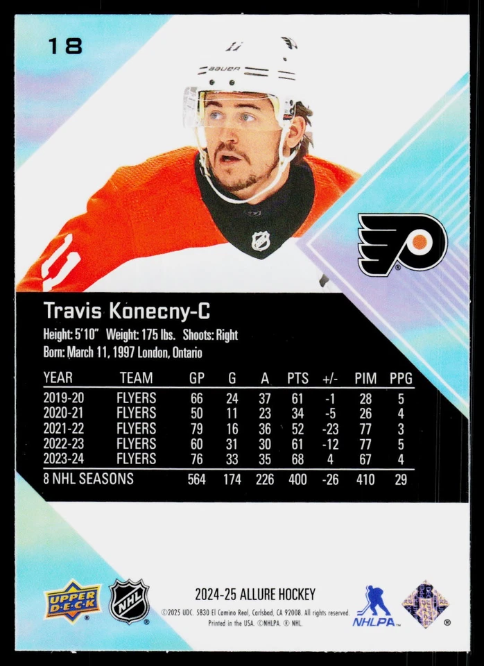 2024-25 Upper Deck Allure #18 Travis Konecny - Image 2 of 2