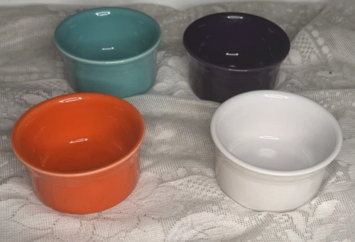 Lot 4 Fiestaware ramekin Mix Color Set small bowl dip fruit 8oz Fiesta