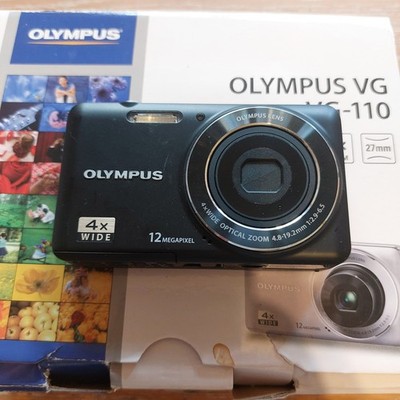 Olympus VG-110 Digital Camera 12MP 4x Zoom Compact Black Tested