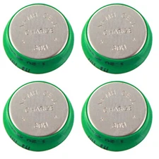 4pcs 1.2V 40mAh NiMH Flat Top Button Rechargeable Battery