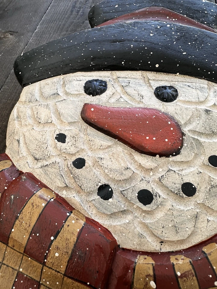 Primitive Vtg Style Retro Christmas Frosty Snowman Arrow Hanger Replacement - Image 2 of 4