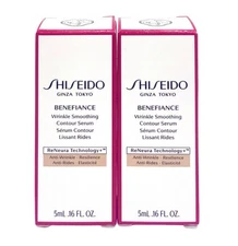 Shiseido Benefiance Wrinkle Smoothing Contour Serum Travel Sz 5mL /0.16 oz Ea 2x