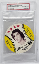 1976 Buckmans Discs John Montefusco - Graded PSA 10 Gem MT, San Francisco Giants