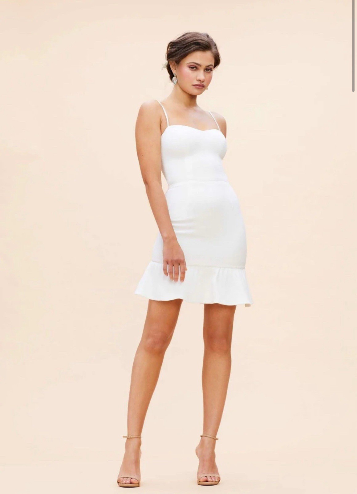 Dress The Population Women’s Off White Mira Minidress; Small NWT MSRP $149