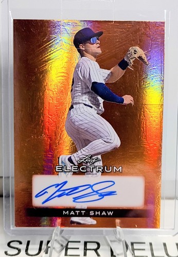 2024 Leaf Electrum MATT SHAW Auto Autograph #BA-MA1 Bronze /99 Chicago Cubs MLB
