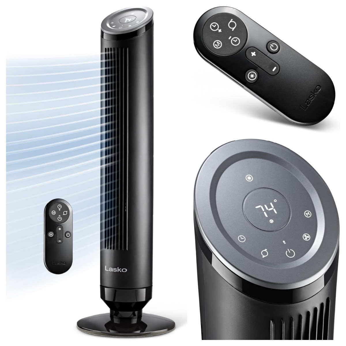Lasko Ascend 36" Tower Fan Oscillation 4 Speeds Timer Remote