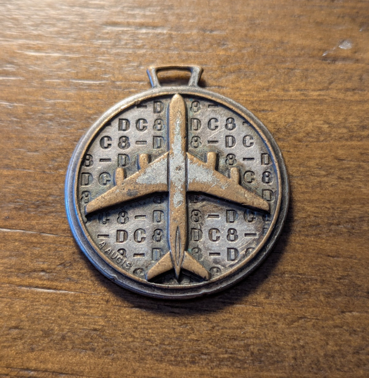 Union Aeromaritime De Transport UAT DC 8 French Airline Key Fob Watch Fob