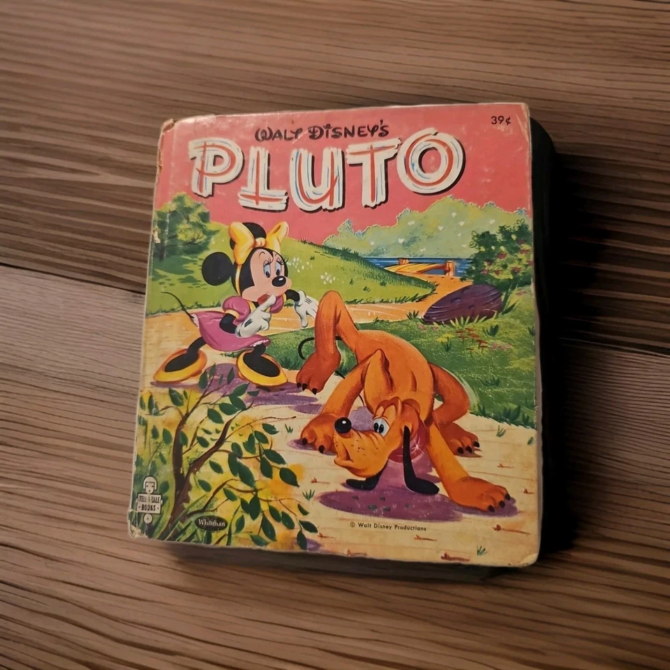1957 Walt Disney's Pluto By Revena Tell-A-Tale Books Whitman 2509 Good Condition Foto 2 de 4