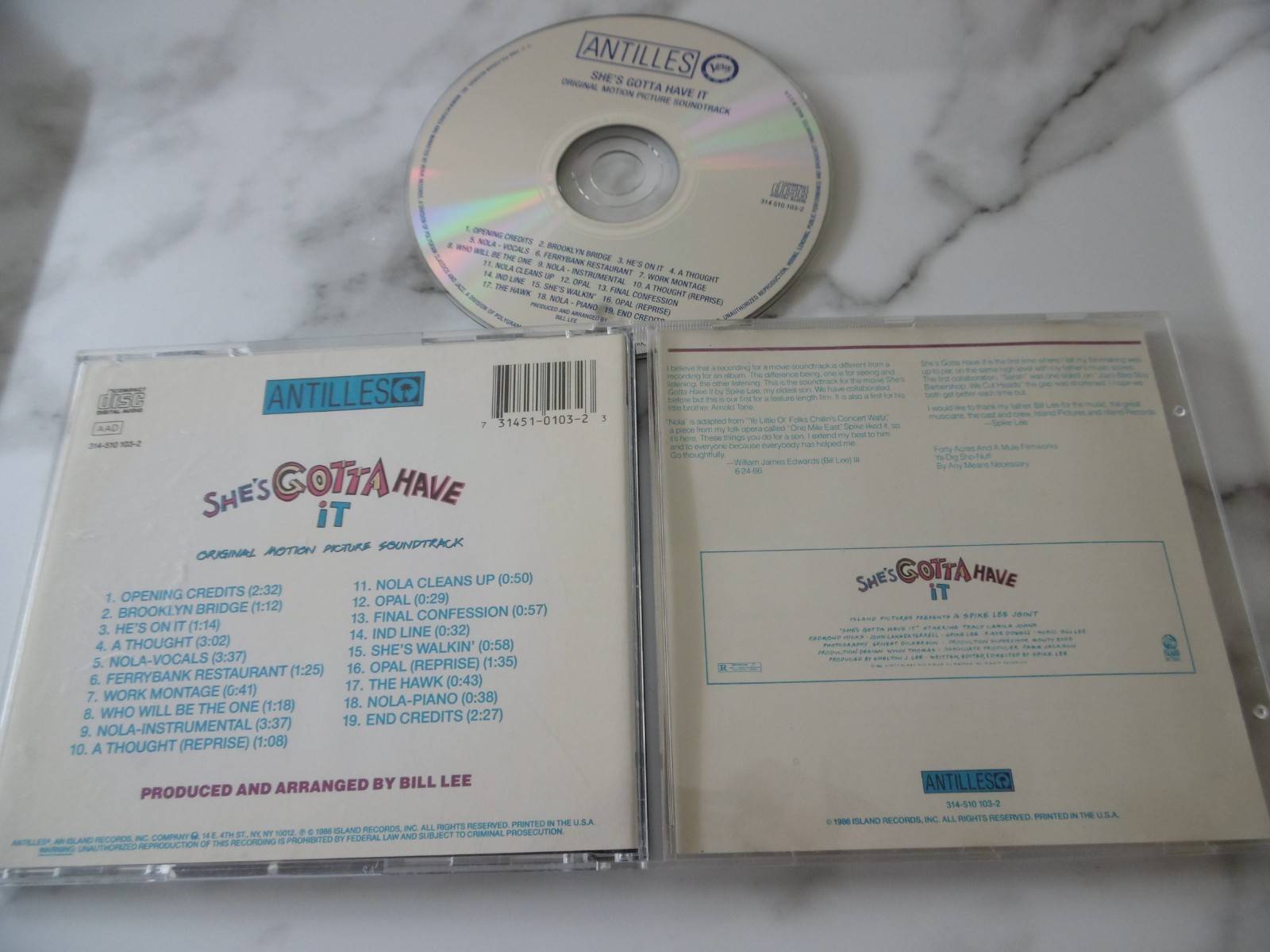 SHE'S GOTTA HAVE IT CD ALBUM SOUNDTRACK ANTILLES RARE 1986 ISLAND RECORDS USA