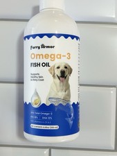 Omega 3 Fish Oil Refill for Dogs Cats - Promotes Healthy Skin, Shiny Coat,