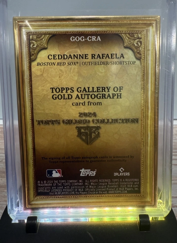 2024 TOPPS CERTIFIED AUTOGRAPH Boston Ceddanne Rafaela Gallery of Gold RC #21/50 - Image 4 of 4