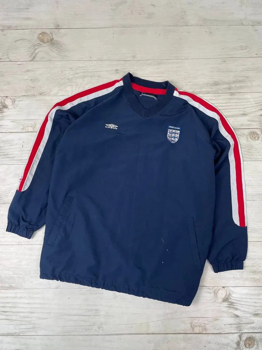 Umbro England 2002 2004 Sweatshirt Drill Top Windbreaker Men Size