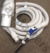 GENUINE Vacuflo 50' TurboGrip central vacuum hose w/o rack Vacuflo-style valves