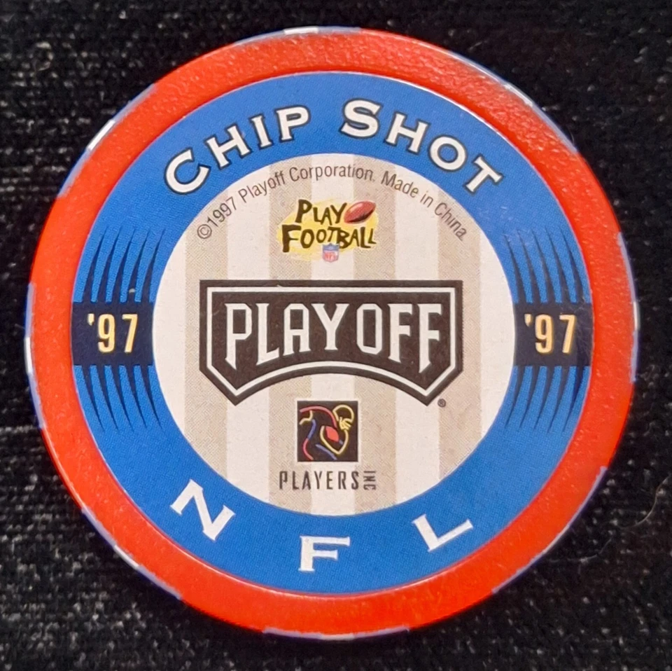 Rare NFL Playoff 1997 Andre Reed CHIP SHOTS RED #91 Buffalo Bills - Image 2 of 2