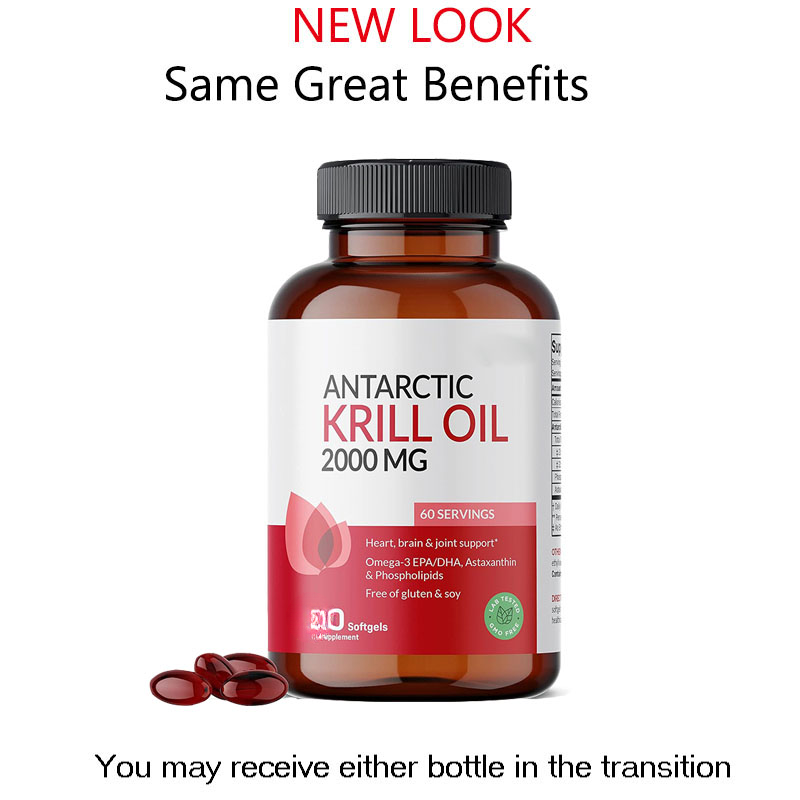 Antarctic Krill Oil2000mg. Rich in Omega3 EPA, DHA, Astaxanthin