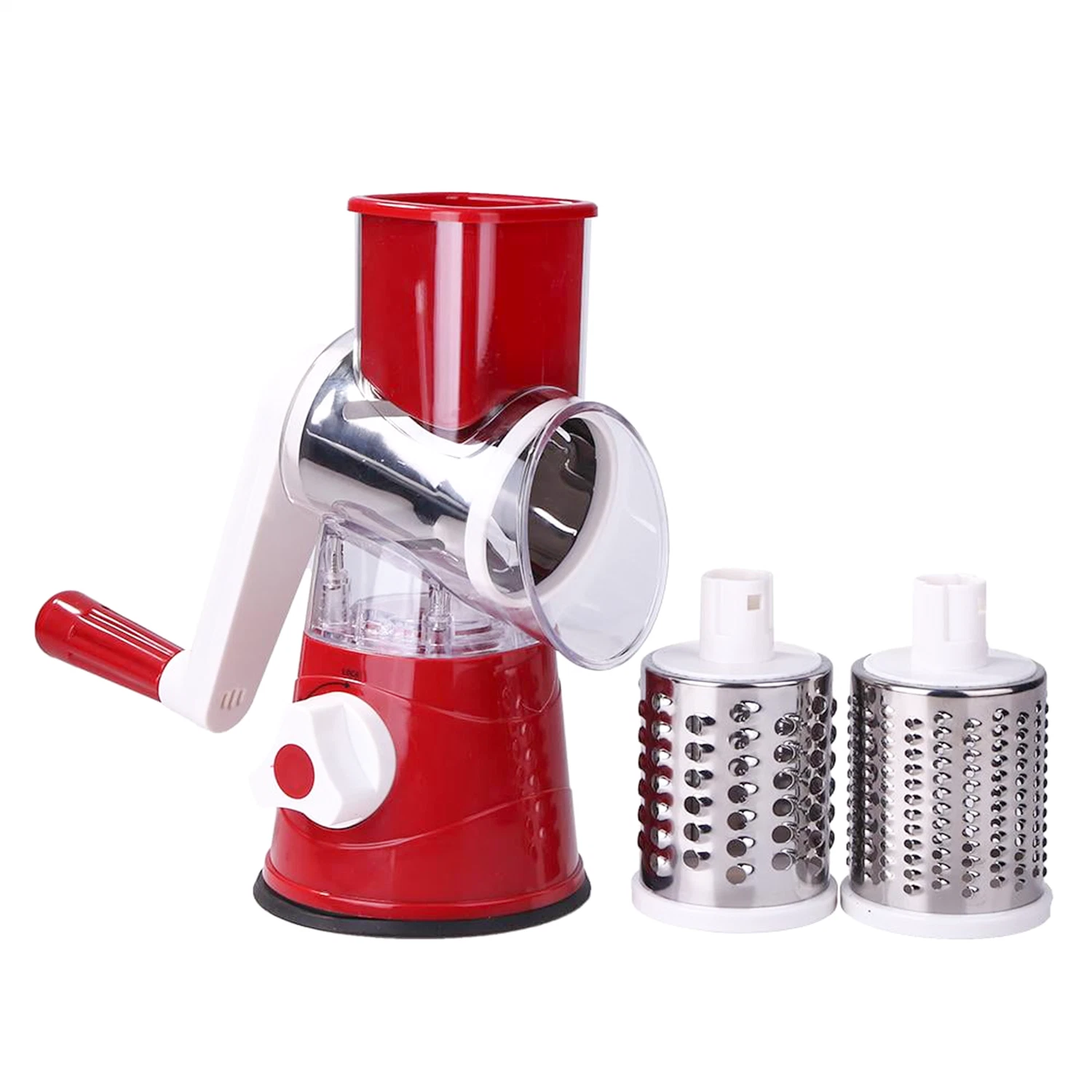 AEX Rotary Cheese Graters Kitchen Mandoline Slicer with 3 Interchangeable Blades