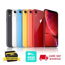 Apple iPhone XR 64GB Unlocked At&t Verizon Straight Talk iOS - Coral Blue Yello