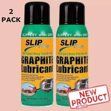 2 Graphite Lubricant Spray Aerosol Coating Heavy Duty Dry Film Lube Flammable