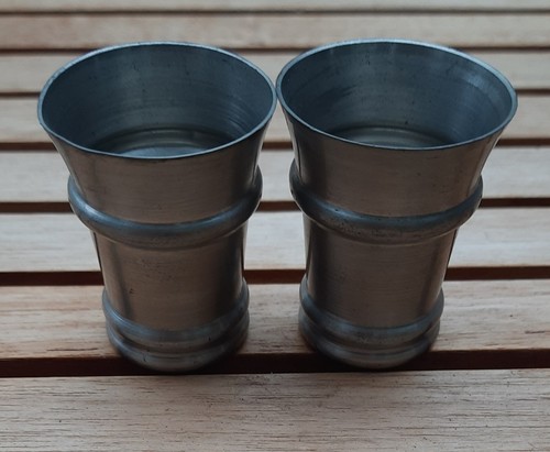 Zinnbecher Schnapsbecher Schnapsgläser 2 Stück, 92% ZINN *TOP* - Bild 2 von 3