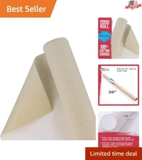 Vibrant 36" Wide x 6 Yards Cotton Canvas Roll - Ideal for Oil & Acrylic Painting