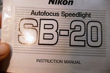 Nikon SB-20 Speelight Flash Instructions manual guide English EN - vintage