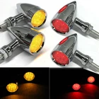 4PC Bullet Motorcycle LED Turn Signal Blinker Lights For Harley Davidson Softail