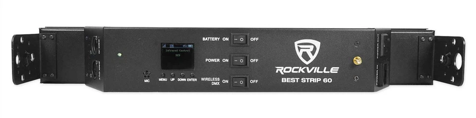 (4) Rockville BEST STRIP 60 Black Rechargeable Wash Light Bars w/Wireless DMX - Image 4 of 4