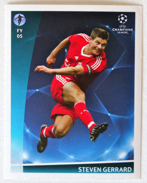 Panini Soccer Sticker Card Steven Gerrard #555 Champions League 2009/2010