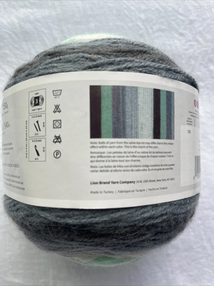 LOT of 2 MANDALA In GENIE #217 by Lion Brand 5.3oz 590yds 100% Acrylic - Image 4 of 4