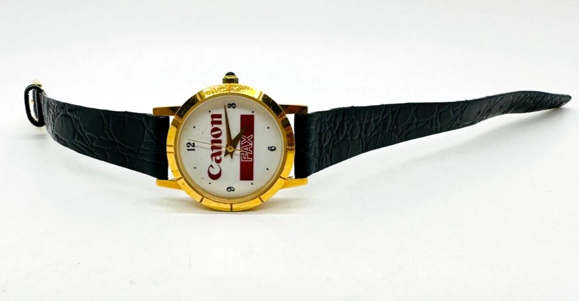 VTG Image Watches Inc. California Canon Fax Leather Wristwatch Needs Battery