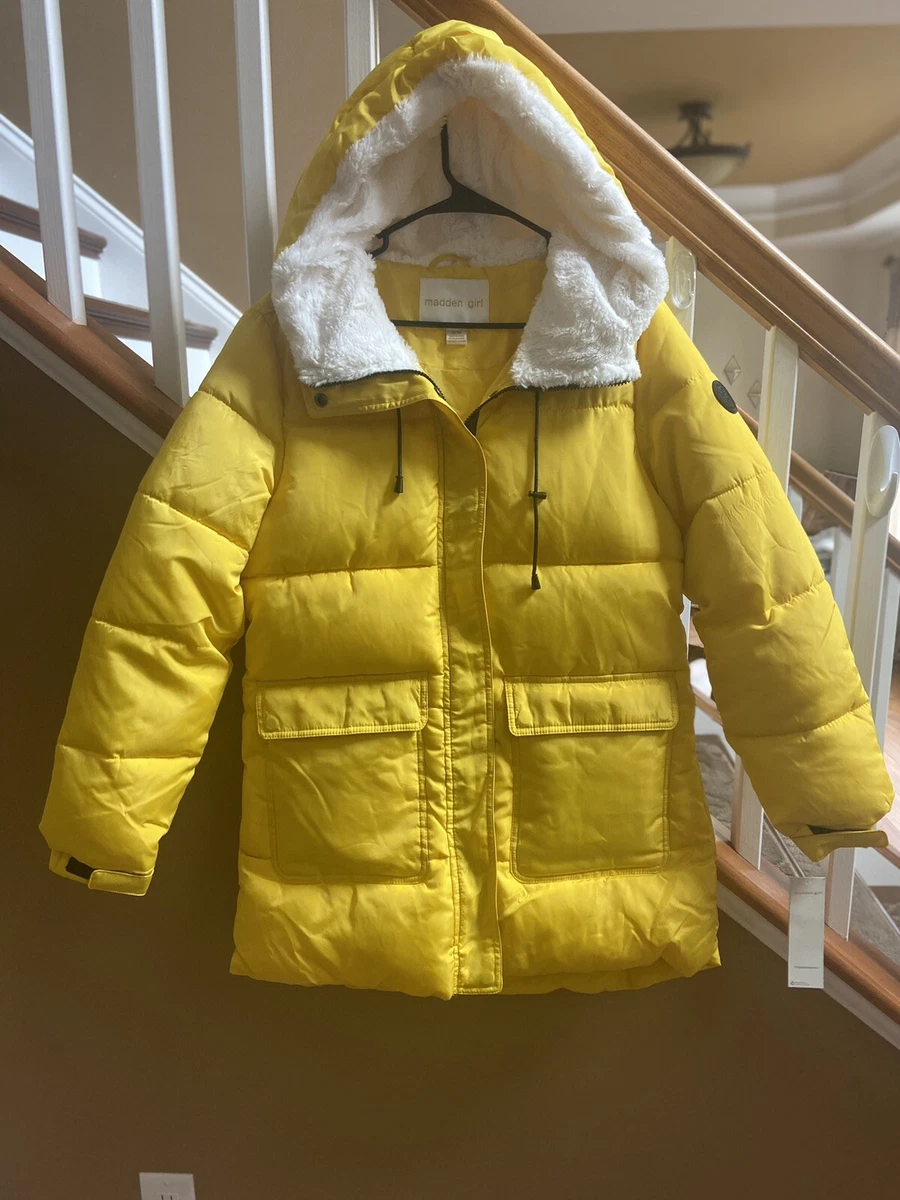 Ladies yellow sales puffer jacket
