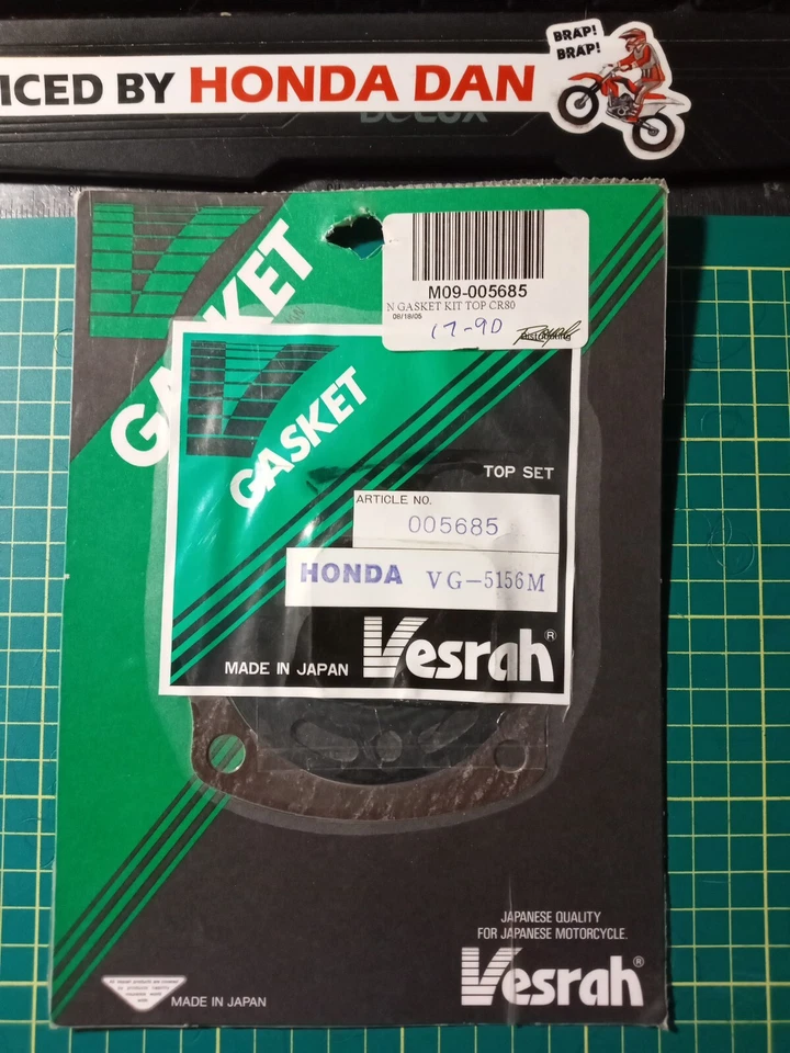 Honda CR80R CR80RB Top End Gasket Set Vesrah VG-5156-M Fits 1992-1998 80cc - Image 2 of 4