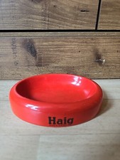 Vintage Carltonware HAIG Scotch Whisky Red Ceramic Ashtray. Man cave,