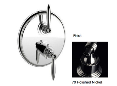 Santec 7097LA70-TM Lear I Thermostatic / Diverter Control Trim Polished Nickel