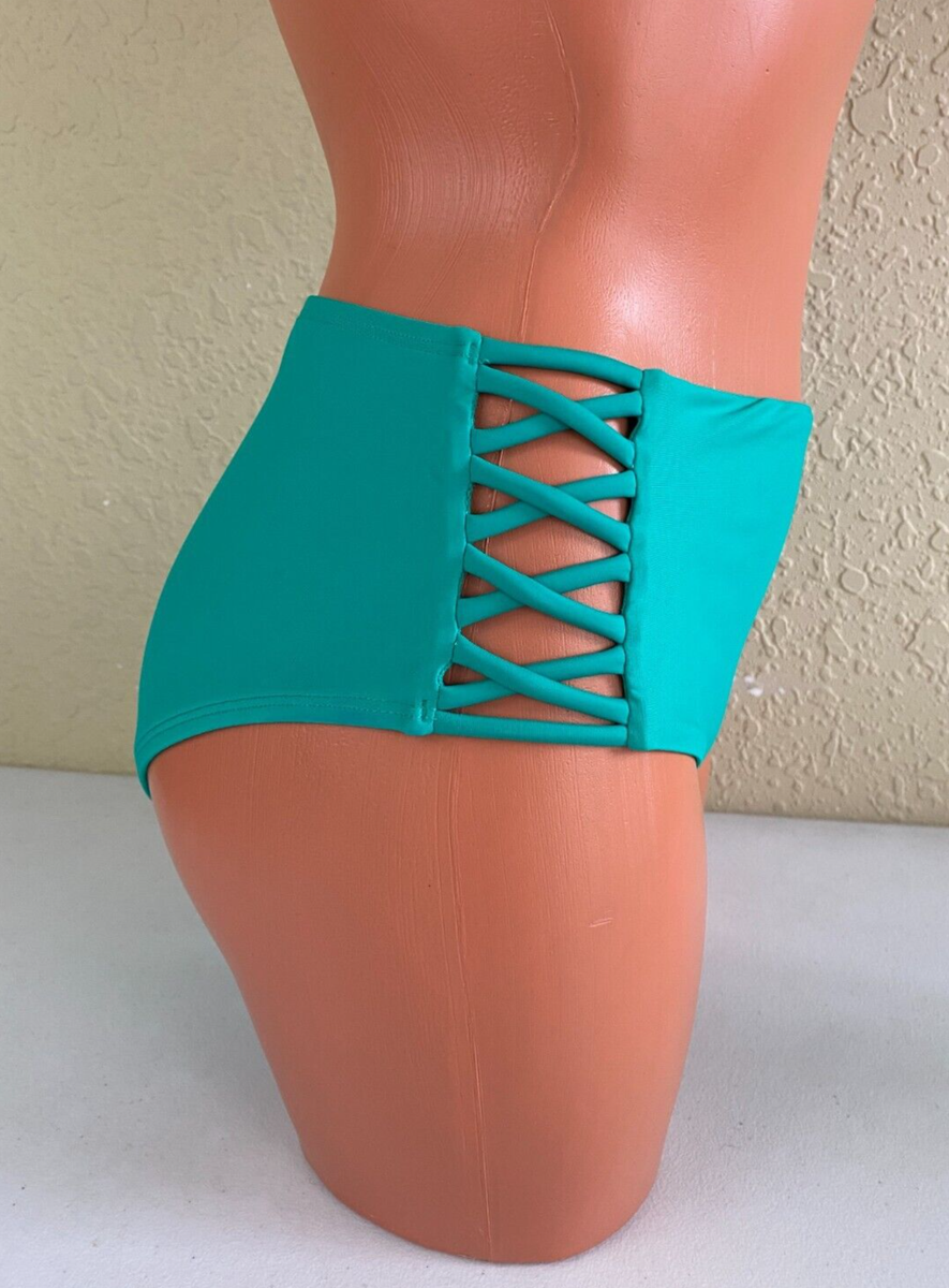 Body Glove Womens Smoothies Retro Solid High Rise Strappy Bikini