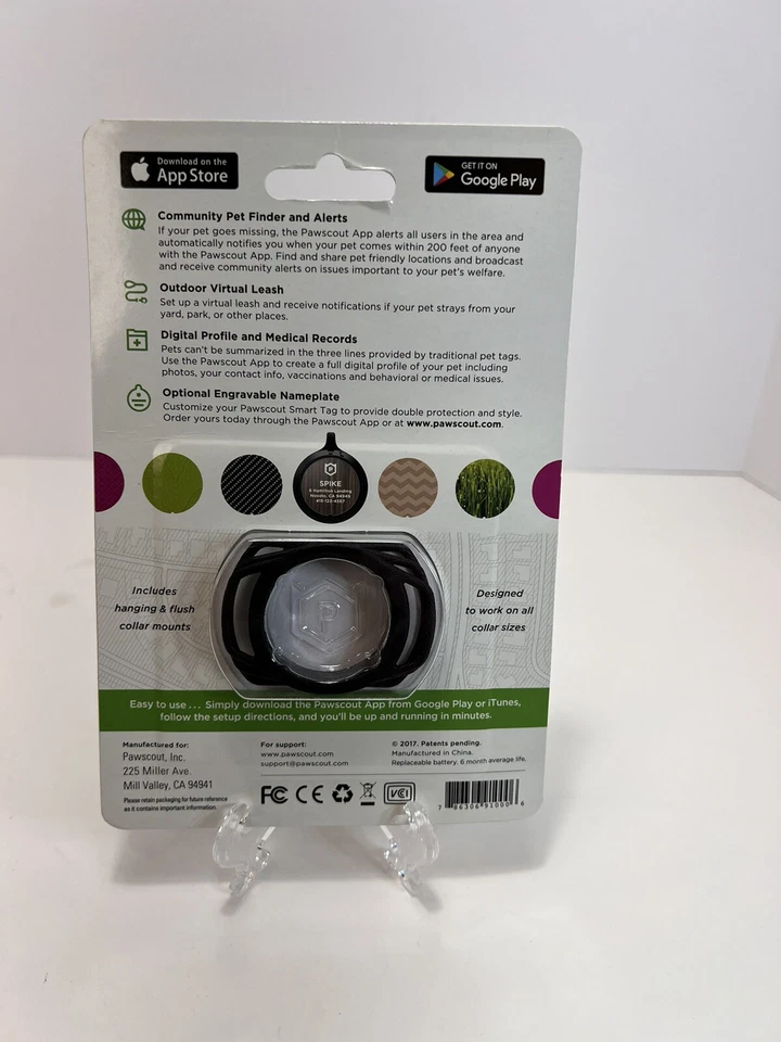 Pawscout The Smarter Pet Tag Community Pet Finder & Alerts Bluetooth Black NEW - Image 3 of 4